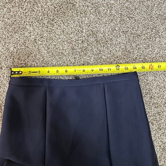 MAJE Women's Gourmand Neoprene Ruffled Mini Skirt Size 38/ US M In Navy - Picture 5 of 9